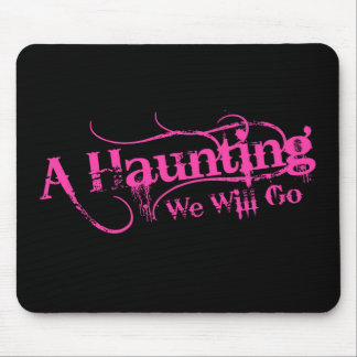 A Haunting We Will Go LLC Pink Logo Mouse Mat