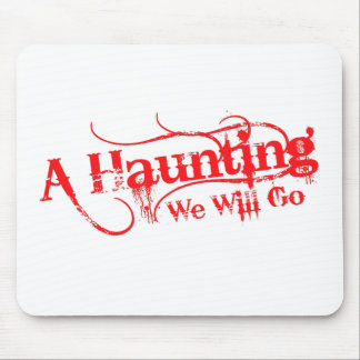 A Haunting We Will Go LLC Red Logo Mouse Mat