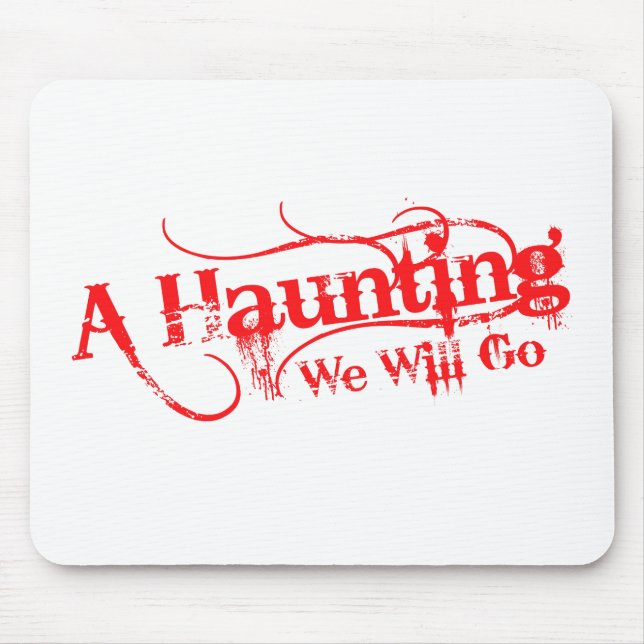 A Haunting We Will Go LLC Red Logo Mouse Mat (Front)
