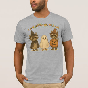 A Haunting We Will Go – Vintage Halloween Racoon T-Shirt