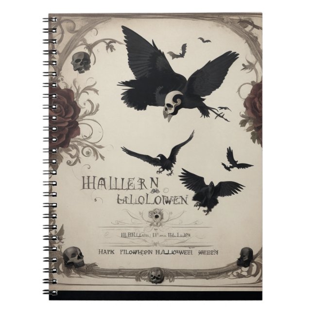 A Hauntingly Beautiful Notebook Vintage Halloween (Front)
