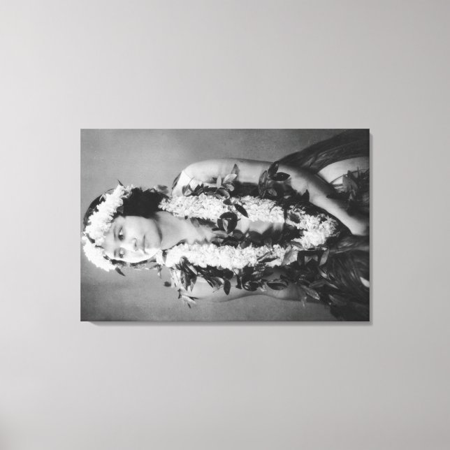 A Hawaiian Hula Dancer PhotographHawaii Canvas Print (Front)