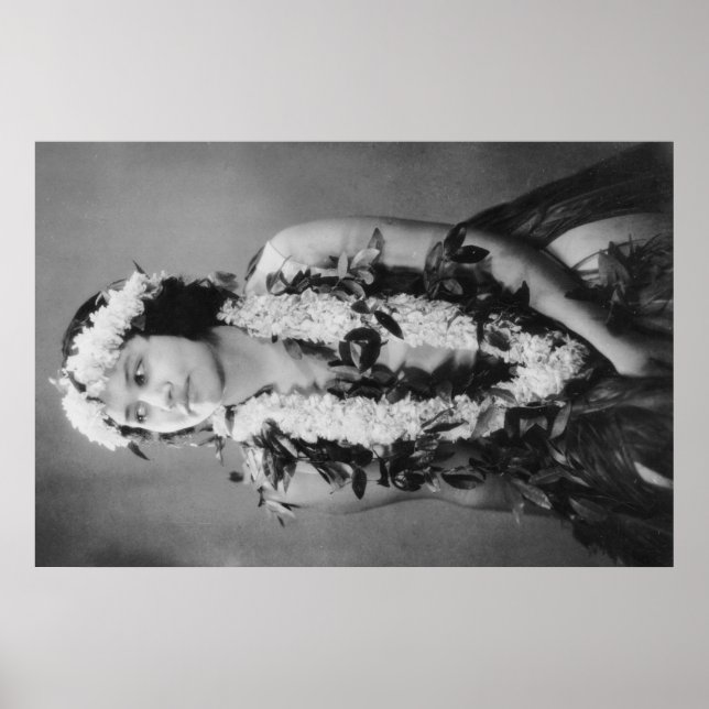 A Hawaiian Hula Dancer PhotographHawaii Poster (Front)
