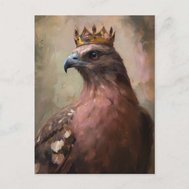 A Hawk With a Crown Postcard (Front)