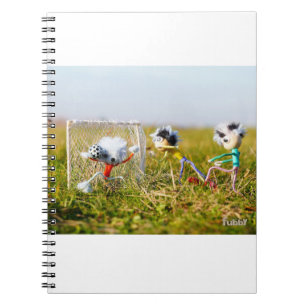 A Header on goal of a football – Glossy poster Notebook