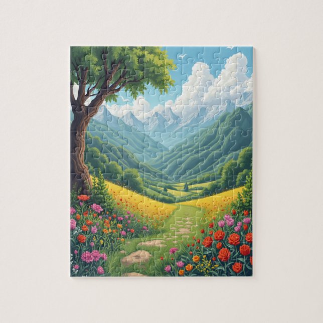 a healing forest jigsaw puzzle (Vertical)