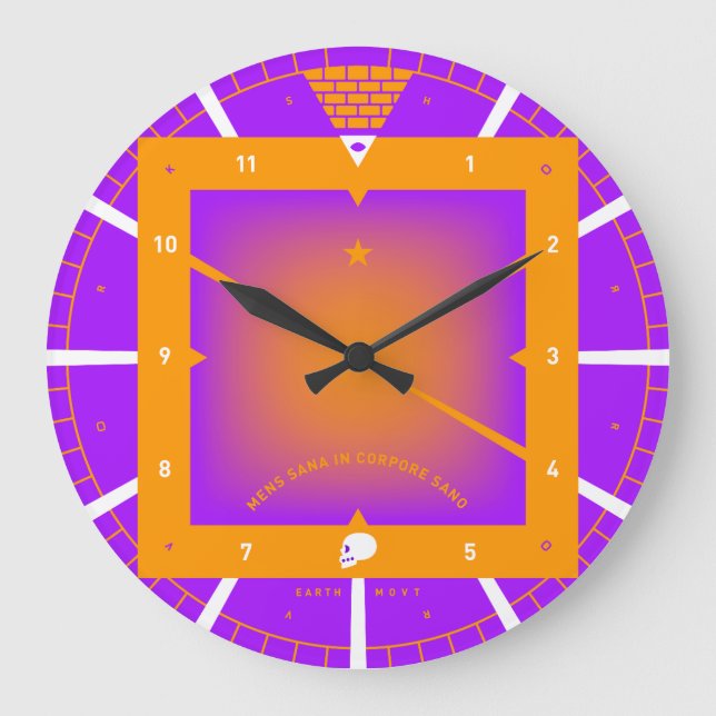 A Healthy Mind in a Healthy Body Large Clock (Front)