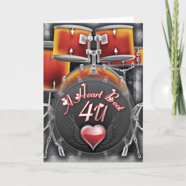 A Heart Beat 4 U Holiday Card (Front)