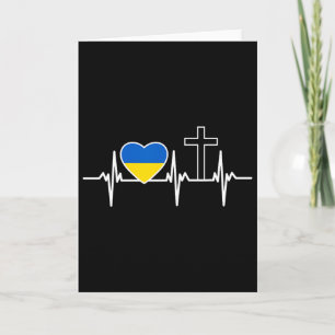 A Heart For Jesus And Ukraine - Christian Clothing Card