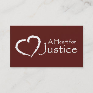 A Heart for Justice cards (maroon)