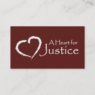 A Heart for Justice cards (maroon)