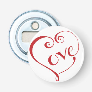 A Heart made of Love in Red Bottle Opener