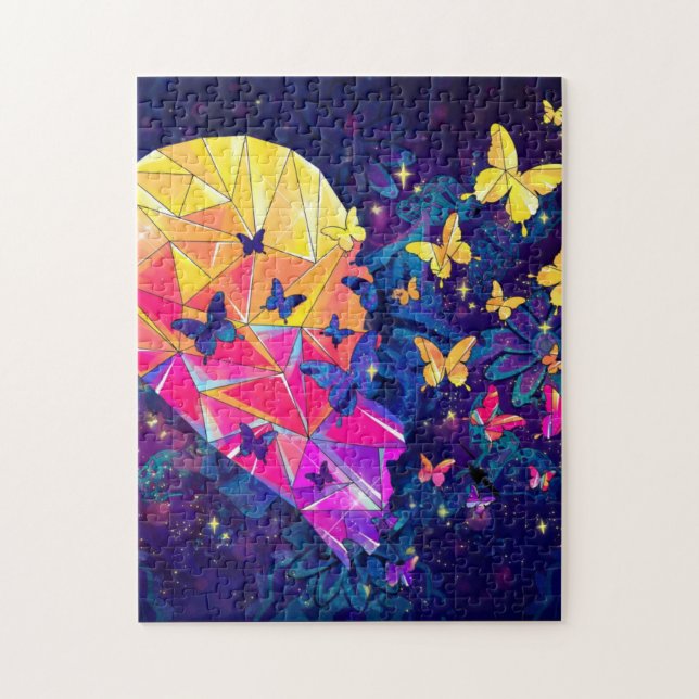 A Heart Of Butterflies  Jigsaw Puzzle (Vertical)