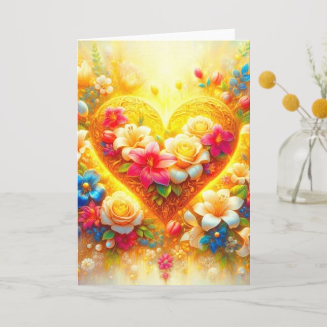 A Heart of Gold Thank You Card (Front)