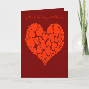 A Heart Of Hearts Romantic Design Monotone Red Card