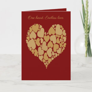 A Heart Of Hearts Romantic Design Pastel Ochre Card