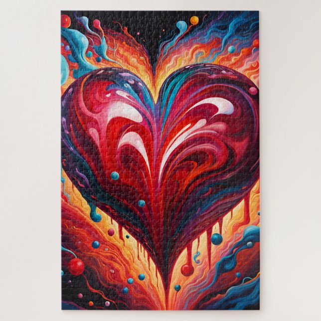 A heart that melts jigsaw puzzle (Vertical)