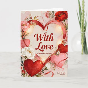 A Heart with Love Valentine Holiday Card