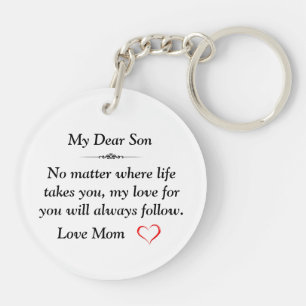 A Heartfelt Gift for My Son Key Ring