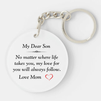 A Heartfelt Gift for My Son Key Ring
