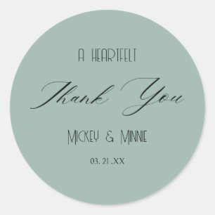 A Heartfelt Thank You Favor Classic Round Sticker