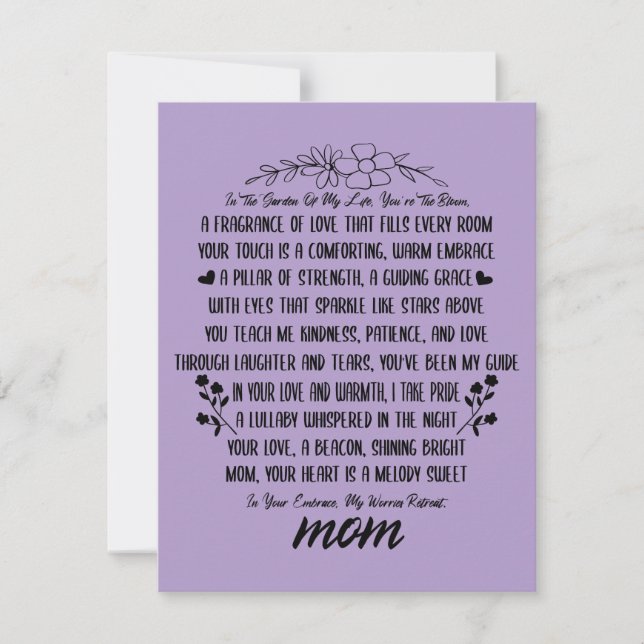 A Heartfelt Tribute to Mum Holiday Card (Front)