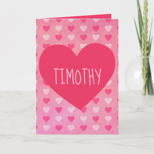 A Heartfelt Valentine’s Day for him Holiday Card (Front)