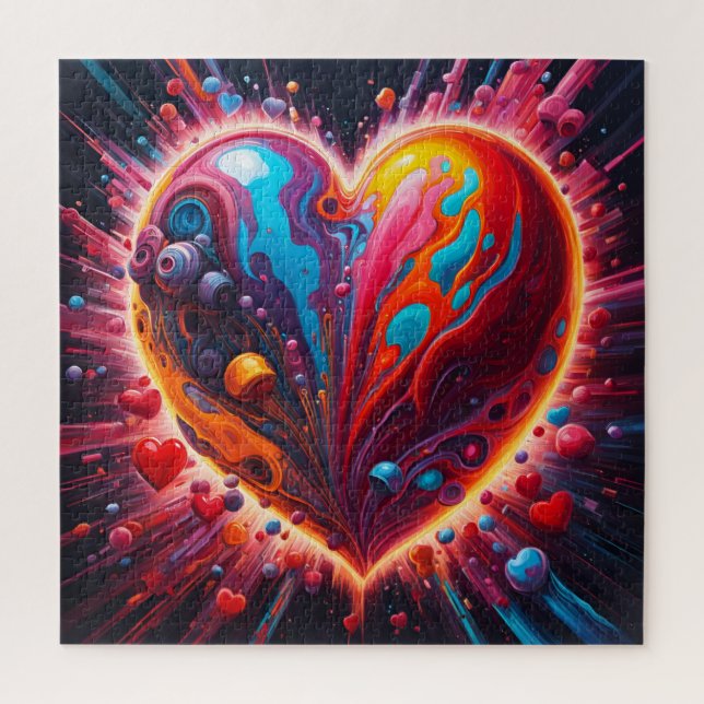 A hearth in pulse jigsaw puzzle (Vertical)