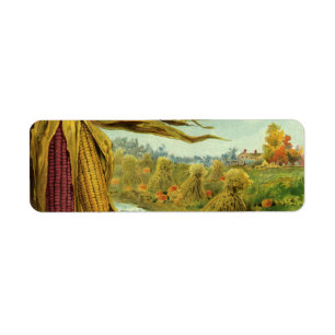 A Hearty Thanksgiving; Indian Corn and Haystacks