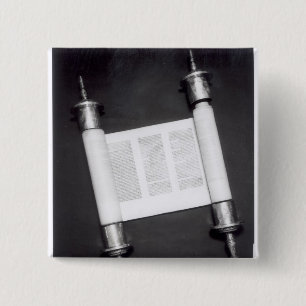 A Hebrew Scroll 15 Cm Square Badge