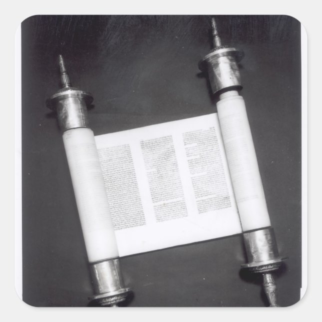 A Hebrew Scroll Square Sticker (Front)