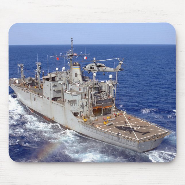 A helicopter clears the flight deck mouse mat (Front)