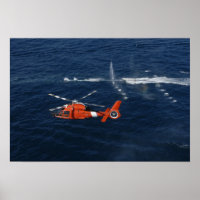 A helicopter crew trains