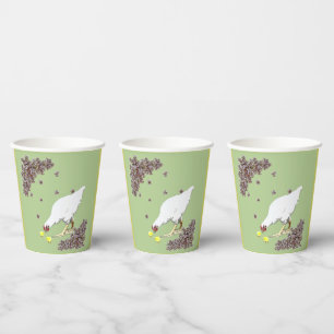 A hen and chicks coffee mug paper cups