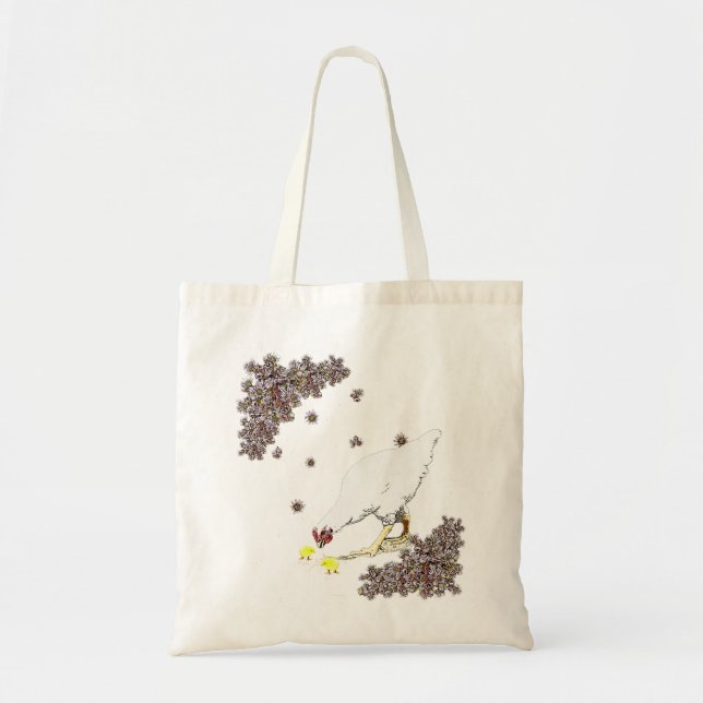 A hen and chicks tote bag (Front)