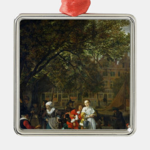 A Herb Market in Amsterdam Metal Tree Decoration