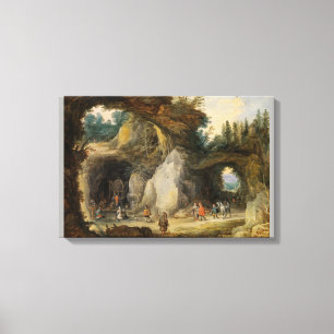 A Hermit before a Grotto by Jan Brueghel the Elde Canvas Print