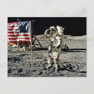 A Hero's Salute From Apollo 17 Postcard