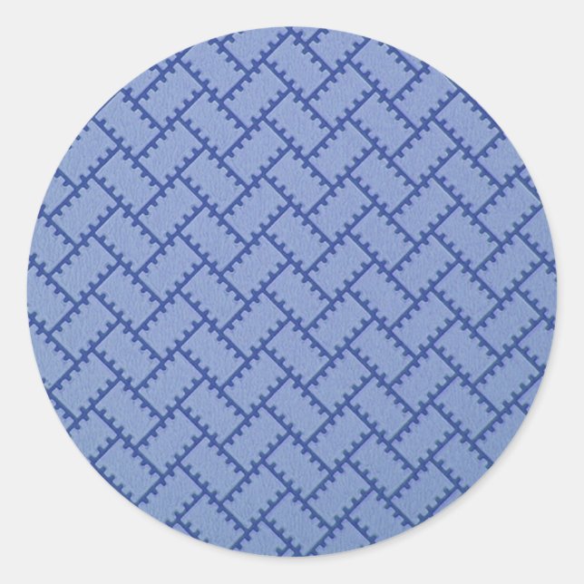 A Herringbone Pattern 4 Classic Round Sticker (Front)