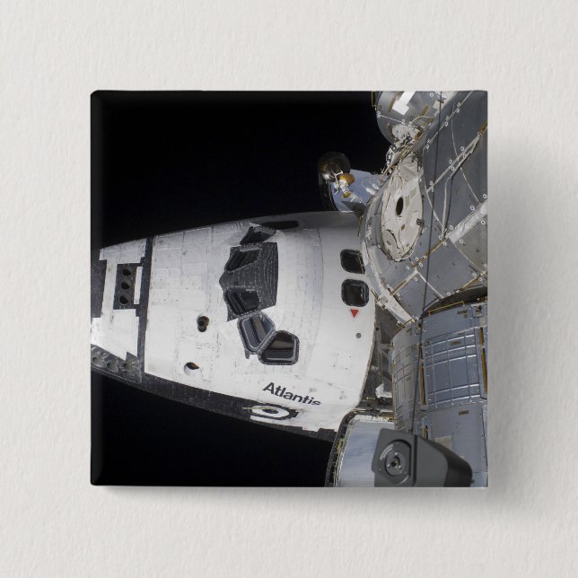 A high-angle view of the crew cabin 15 cm square badge (Front)