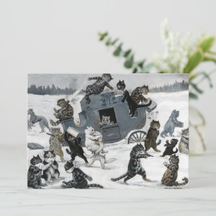 A Highway Robbery by Louis William Wain Holiday Card