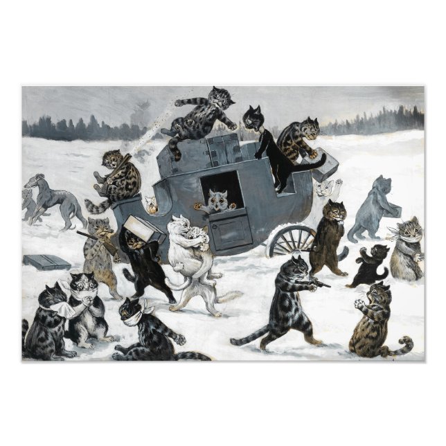 A Highway Robbery by Louis William Wain Photo Print (Front)