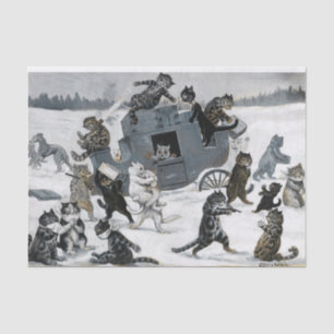 A Highway Robbery by Louis William Wain Tissue Paper
