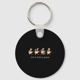 A hiking goose cute goose outdoor nature hiker key ring