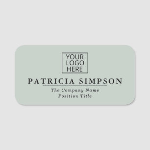 A Hint of Calm: Soft Sky Blue & Black Logo, Title, Name Tag