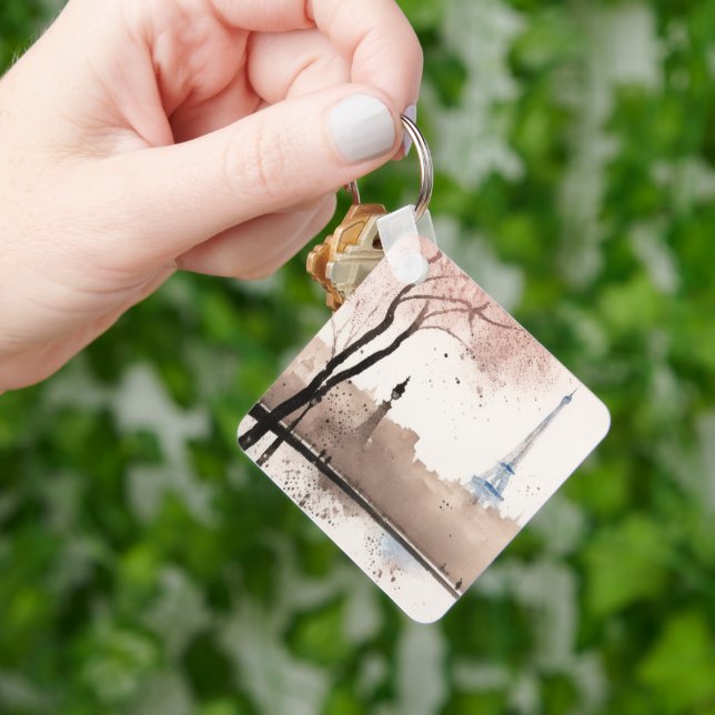 A hint of Paris - Watercolor - Key Ring (Hand)