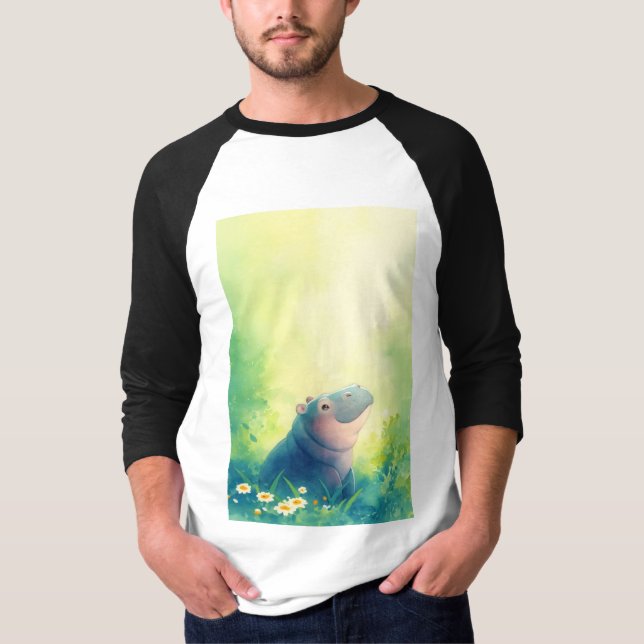A Hippo Quiet Moment T-Shirt (Front)