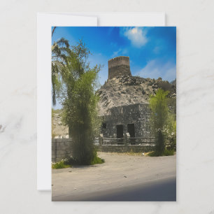 A historic Al Bidya Mosque landscape in the UAE Holiday Card