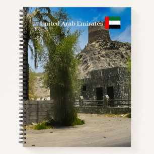 A historic Al Bidya Mosque landscape in the UAE Notebook