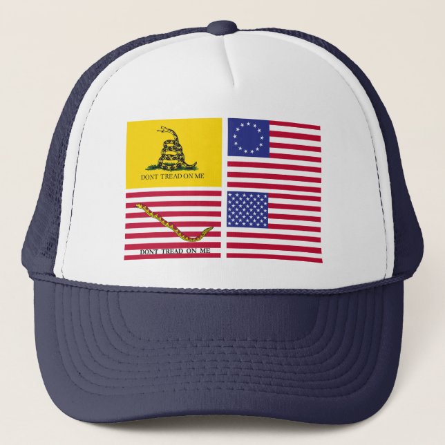 A History Of United States Flags Trucker Hat (Front)